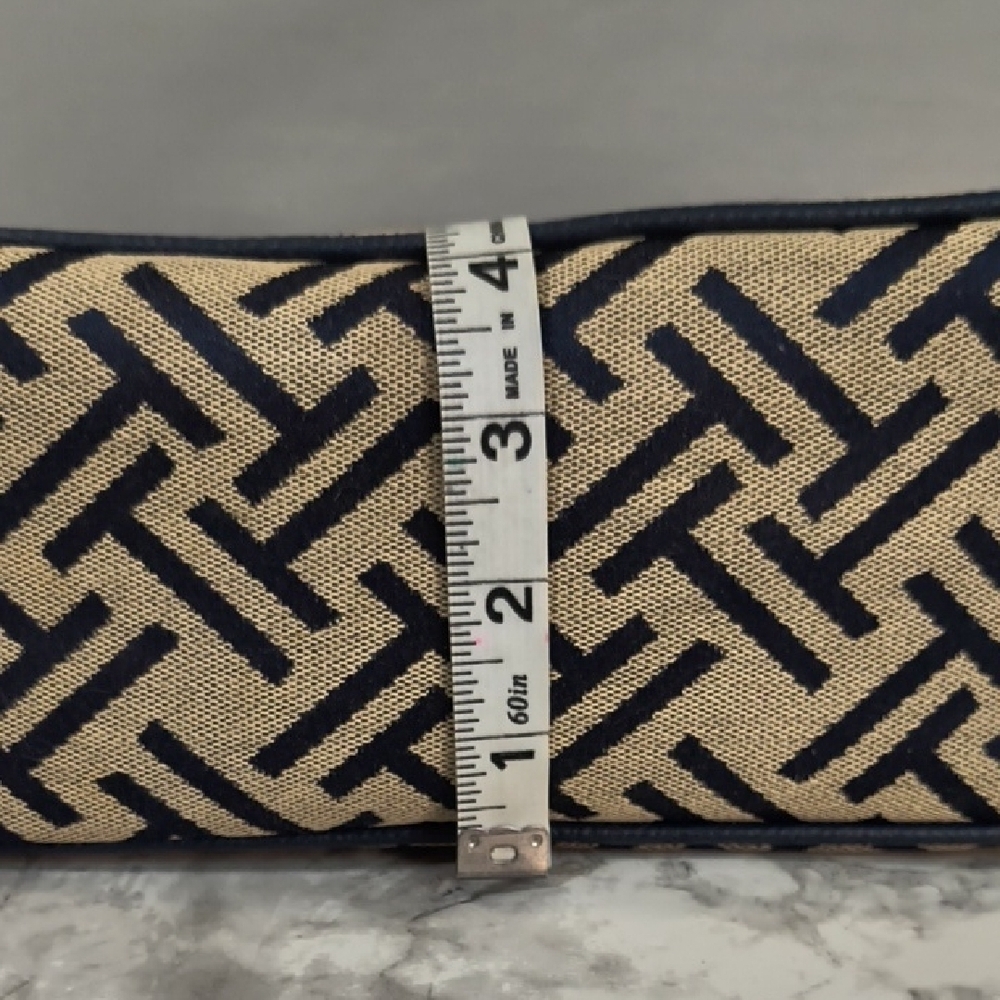Tignanello Signature Jacquard/Blue leather trim handbag geometric pattern Purse - Picture 5 of 15